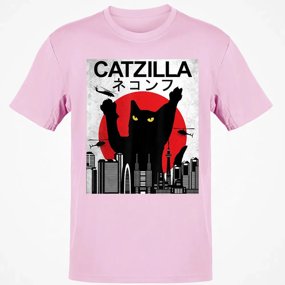 Vintage Catzilla   Japanese Cat Style   Retro Sunset Kitten Classic Unisex T-Shirt - 6