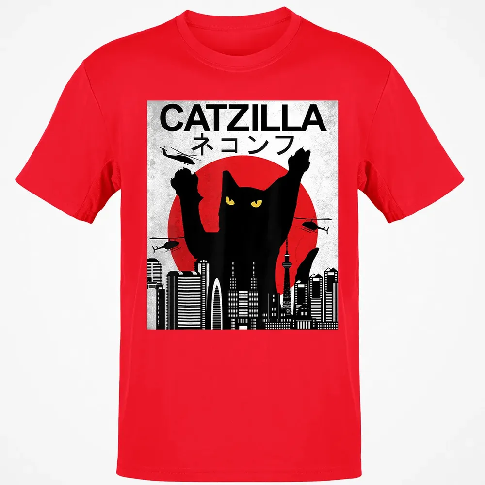 Vintage Catzilla   Japanese Cat Style   Retro Sunset Kitten Classic Unisex T-Shirt - 11