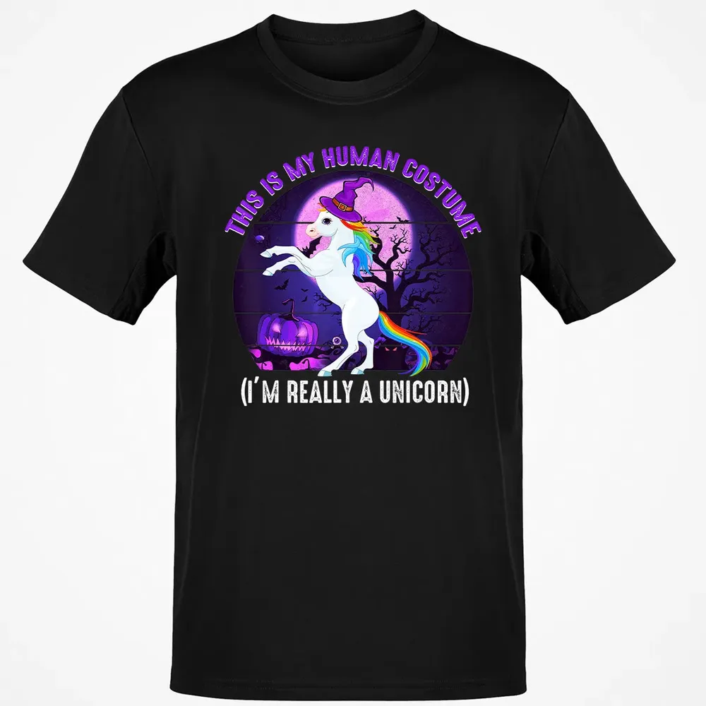 This is My Human Costume Funny Unicorn Halloween Classic Unisex T-Shirt - 2