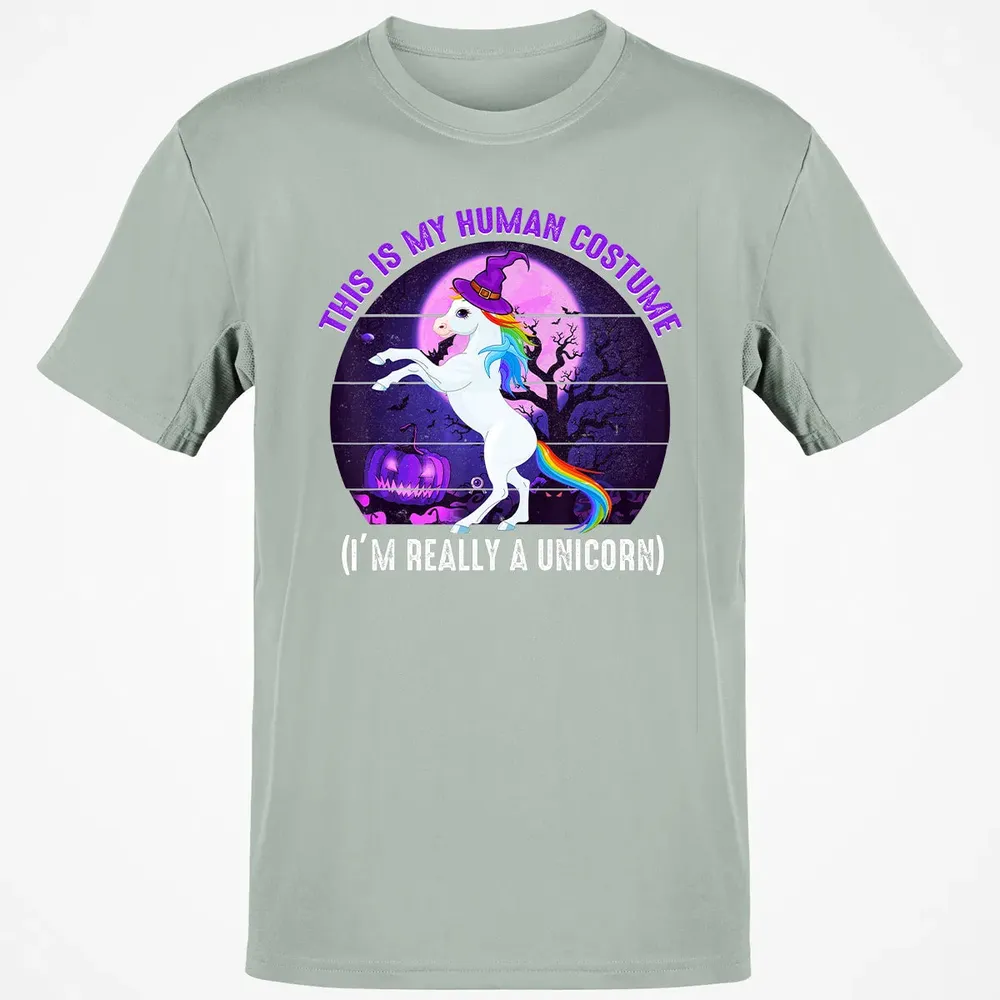 This is My Human Costume Funny Unicorn Halloween Classic Unisex T-Shirt - 3