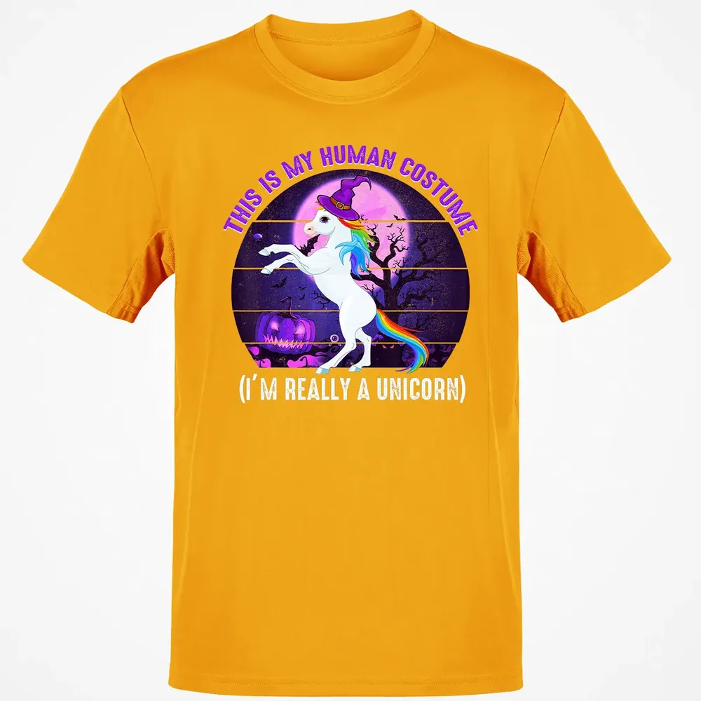 This is My Human Costume Funny Unicorn Halloween Classic Unisex T-Shirt - 5