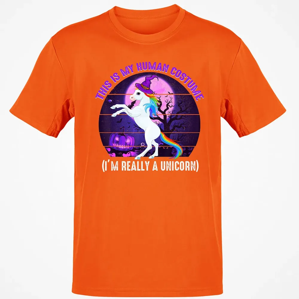 This is My Human Costume Funny Unicorn Halloween Classic Unisex T-Shirt - 9