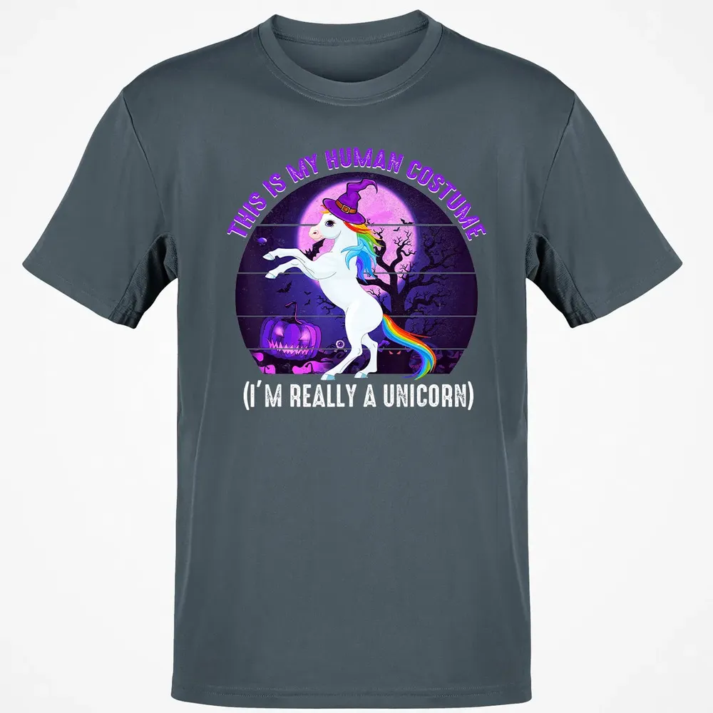 This is My Human Costume Funny Unicorn Halloween Classic Unisex T-Shirt - 4