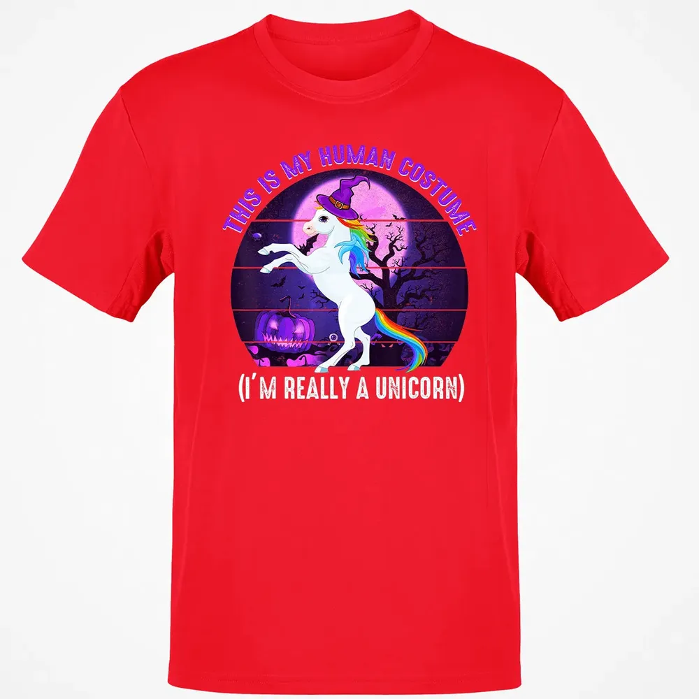 This is My Human Costume Funny Unicorn Halloween Classic Unisex T-Shirt - 11