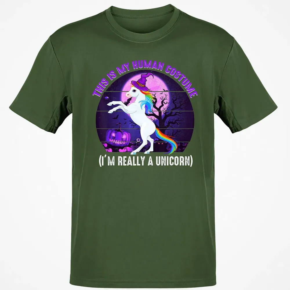 This is My Human Costume Funny Unicorn Halloween Classic Unisex T-Shirt - 7