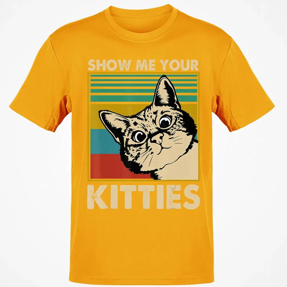 Show me Your Kitties Cat lover Retro Vintage Gift Classic Unisex T-Shirt - 5