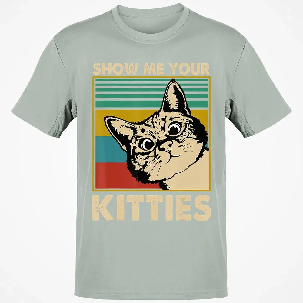 Show me Your Kitties Cat lover Retro Vintage Gift Classic Unisex T-Shirt - 3