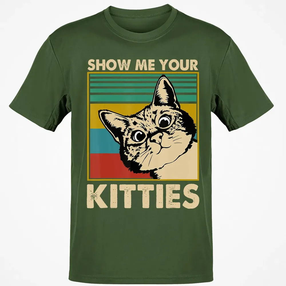 Show me Your Kitties Cat lover Retro Vintage Gift Classic Unisex T-Shirt - 7