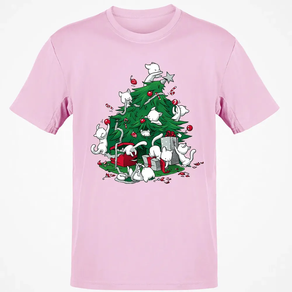 Cat and Christmas Tree Classic Unisex T-Shirt - 6