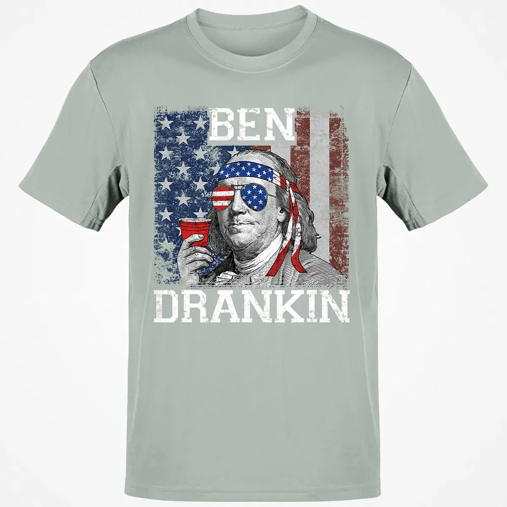 Ben Drankin Beer 4th of July Funny Patriotic USA Classic Unisex T-Shirt - 3