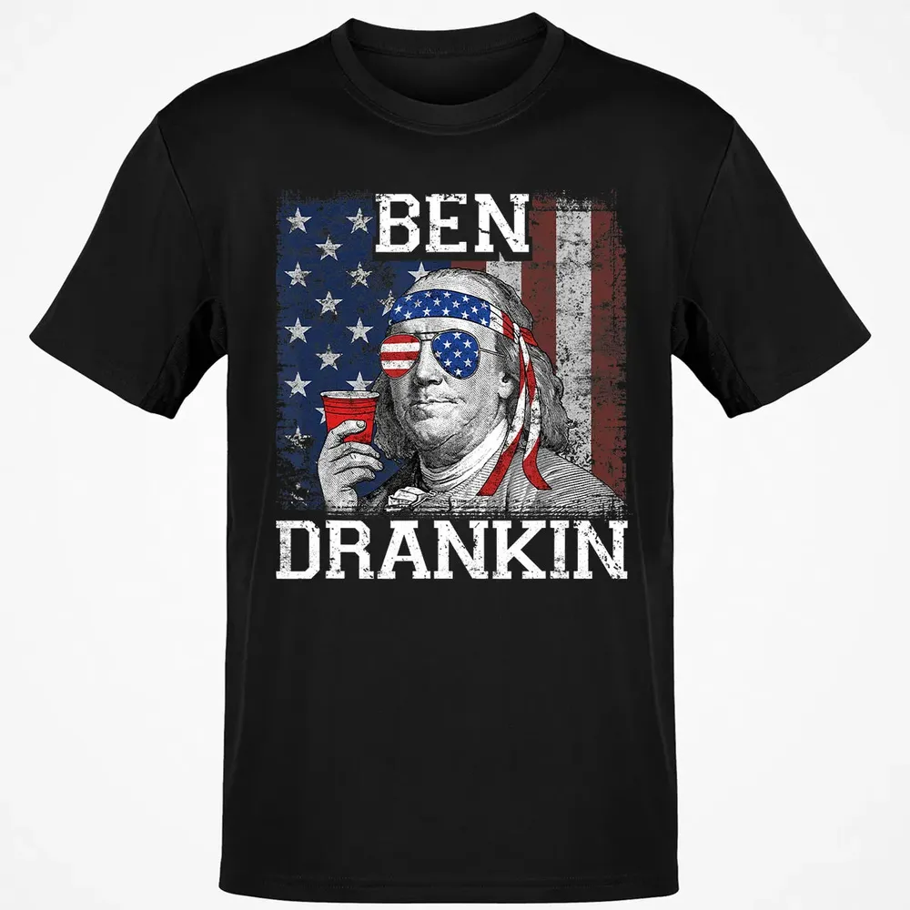 Ben Drankin Beer 4th of July Funny Patriotic USA Classic Unisex T-Shirt - 2