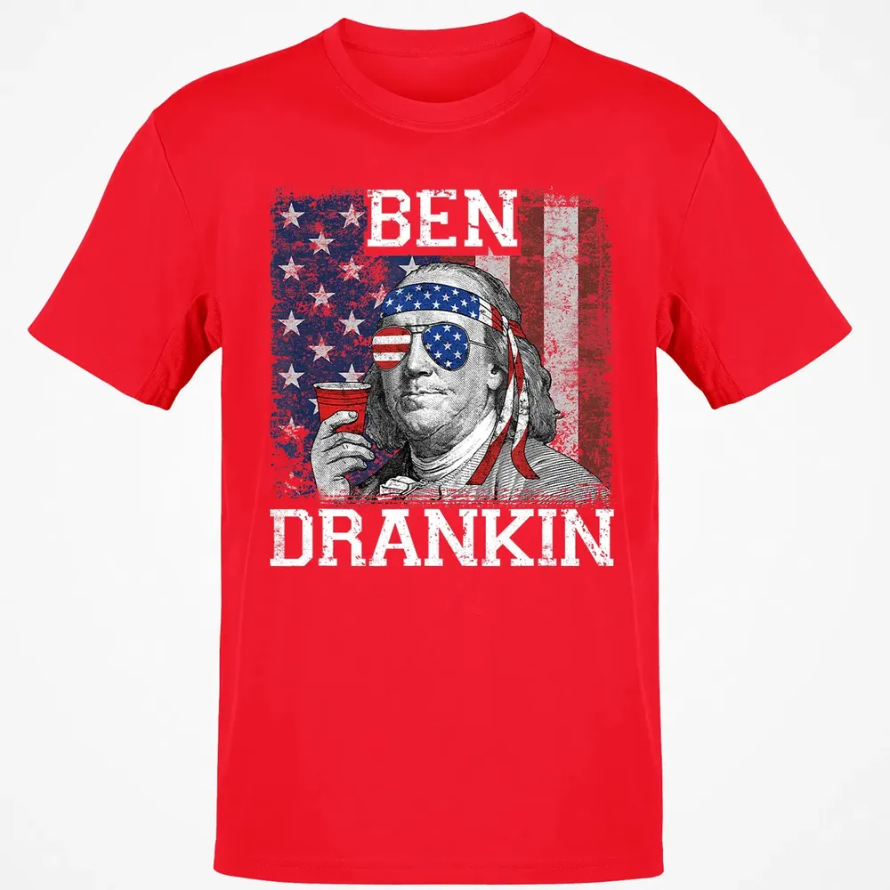 Ben Drankin Beer 4th of July Funny Patriotic USA Classic Unisex T-Shirt - 11