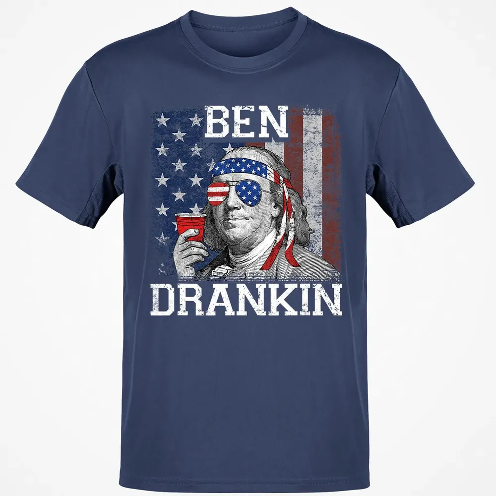 Ben Drankin Beer 4th of July Funny Patriotic USA Classic Unisex T-Shirt - 8