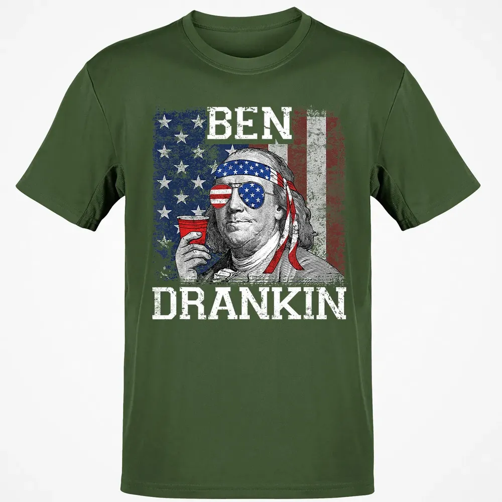 Ben Drankin Beer 4th of July Funny Patriotic USA Classic Unisex T-Shirt - 7
