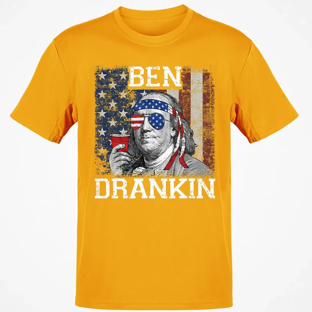 Ben Drankin Beer 4th of July Funny Patriotic USA Classic Unisex T-Shirt - 5