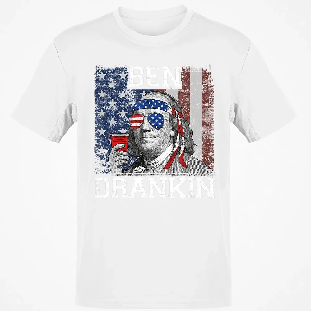 Ben Drankin Beer 4th of July Funny Patriotic USA Classic Unisex T-Shirt - 13