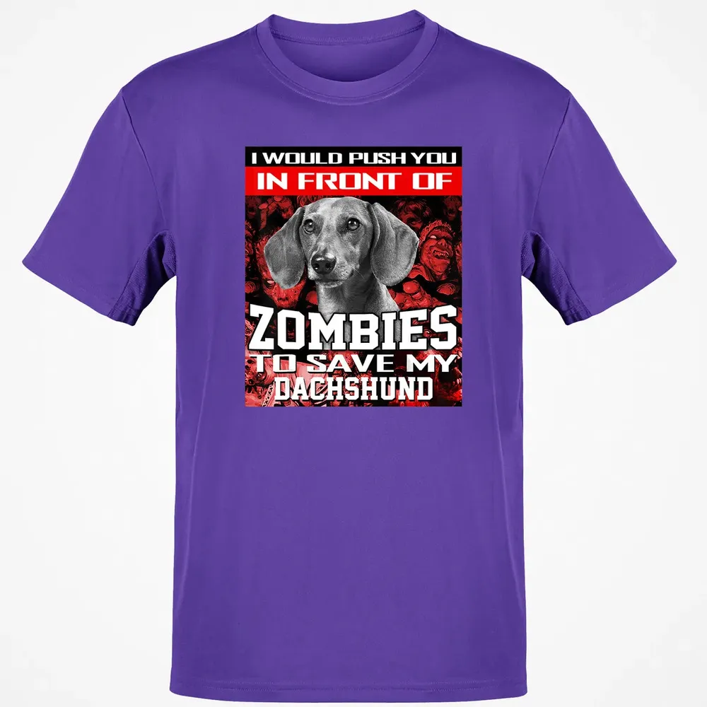 In Front Of Zombies To Save My Dachshund Halloween Saying Classic Unisex T-Shirt - 10