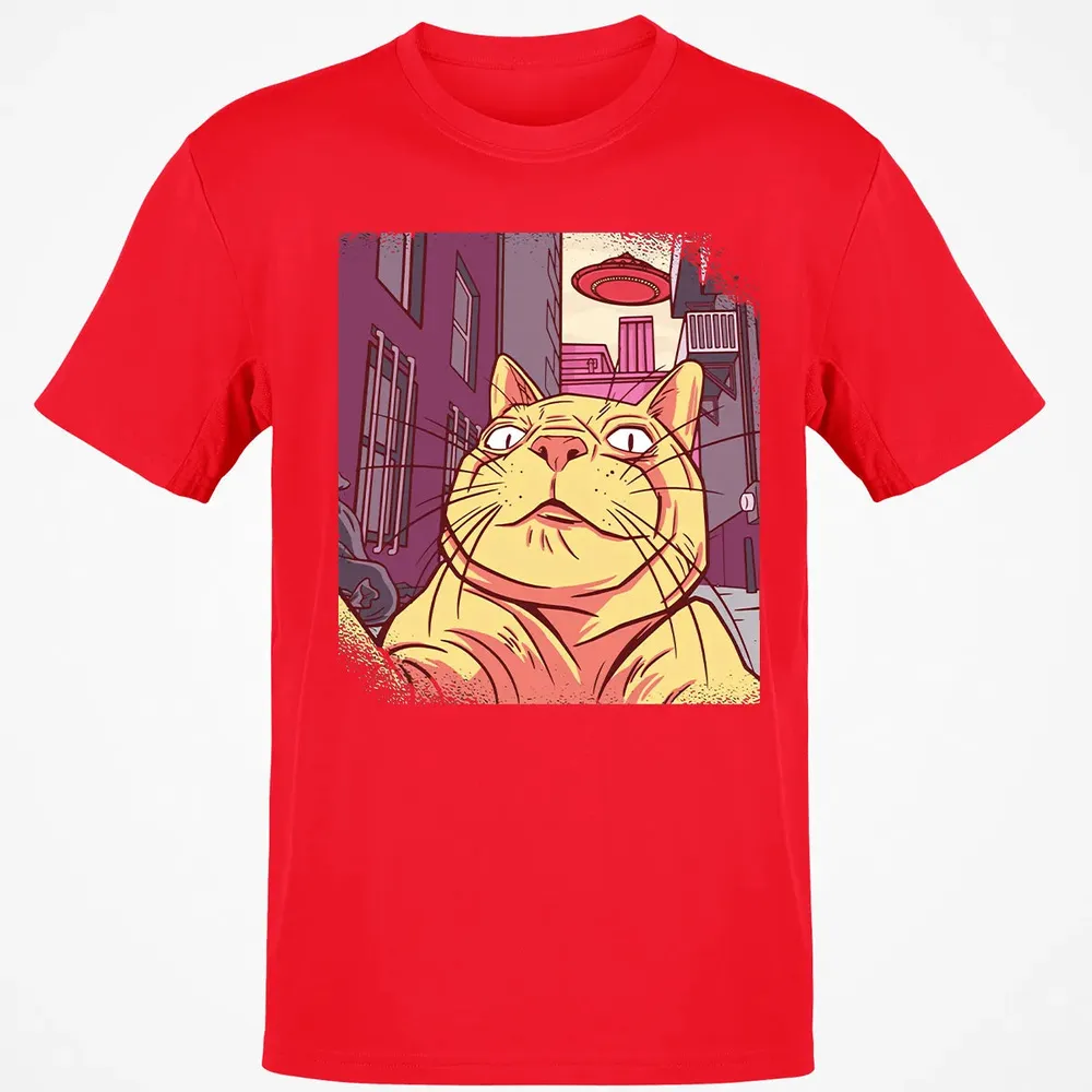 Cat Selfie With UFO Classic Unisex T-Shirt - 11