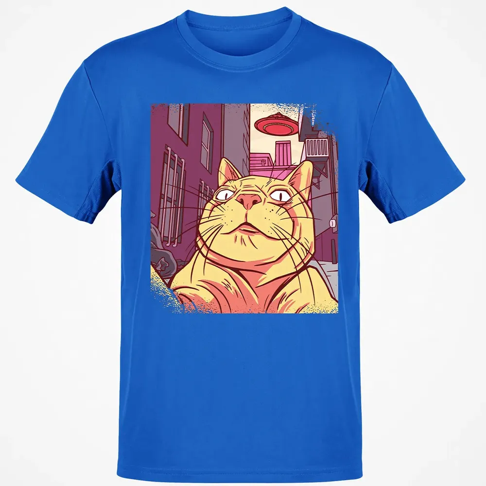 Cat Selfie With UFO Classic Unisex T-Shirt - 12