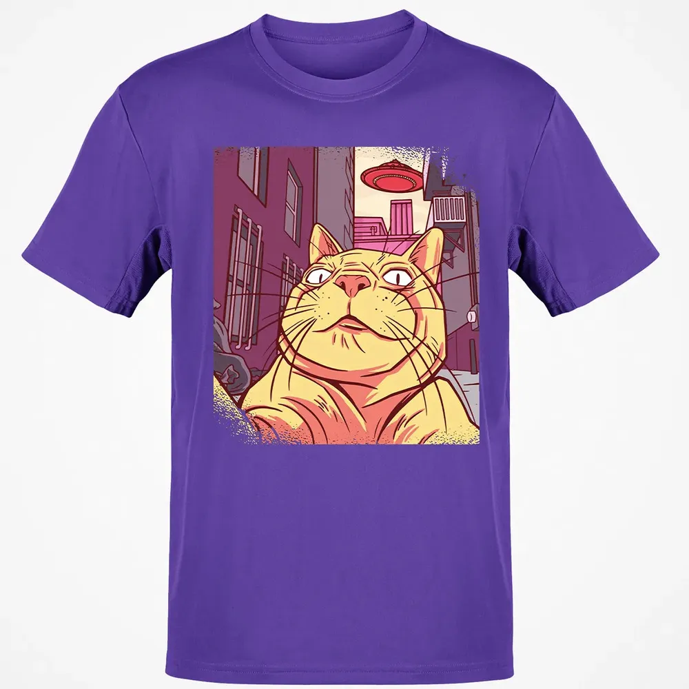Cat Selfie With UFO Classic Unisex T-Shirt - 10