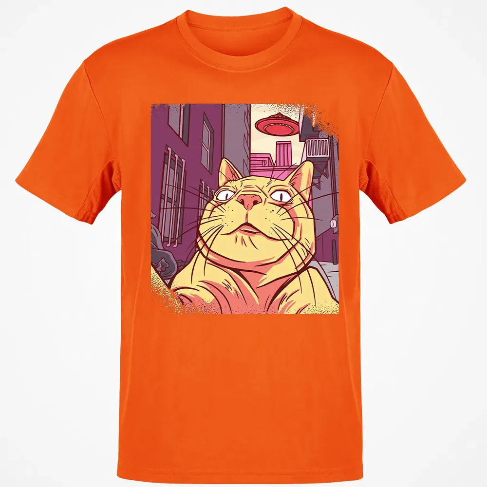 Cat Selfie With UFO Classic Unisex T-Shirt - 9