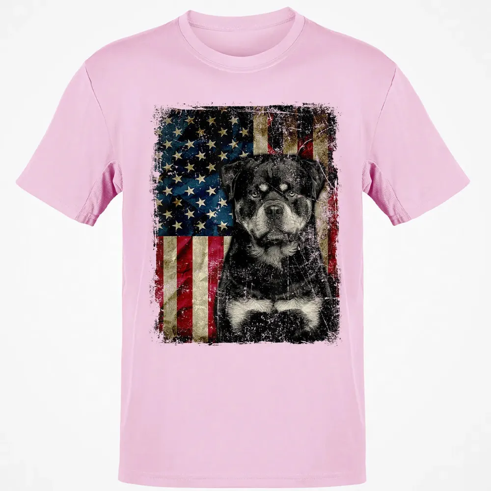 Rottweiler Dog 4th of July American Flag patriotic Gift Classic Unisex T-Shirt - 6