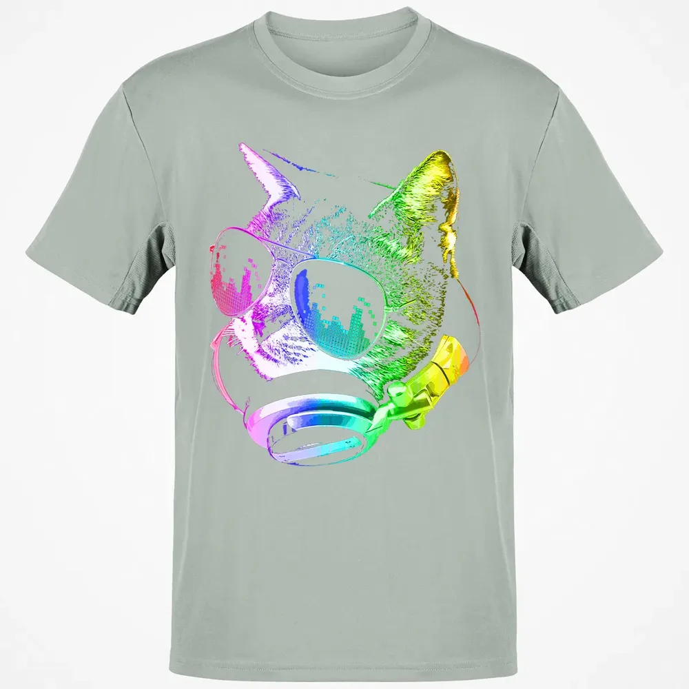 Rainbow Music Cat Classic Unisex T-Shirt - 3