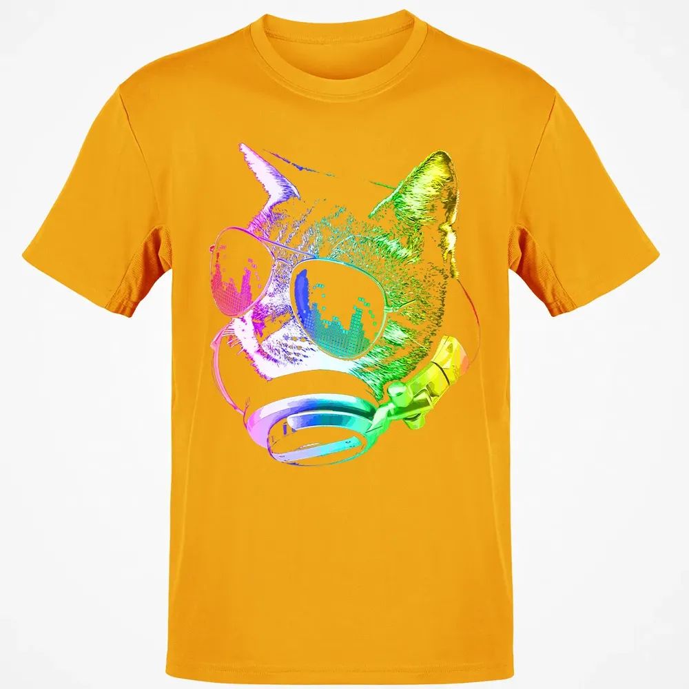 Rainbow Music Cat Classic Unisex T-Shirt - 5