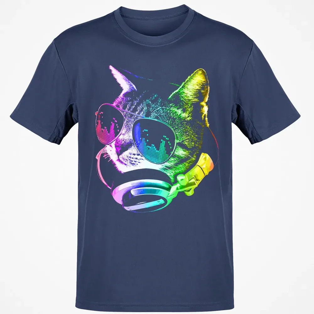 Rainbow Music Cat Classic Unisex T-Shirt - 8