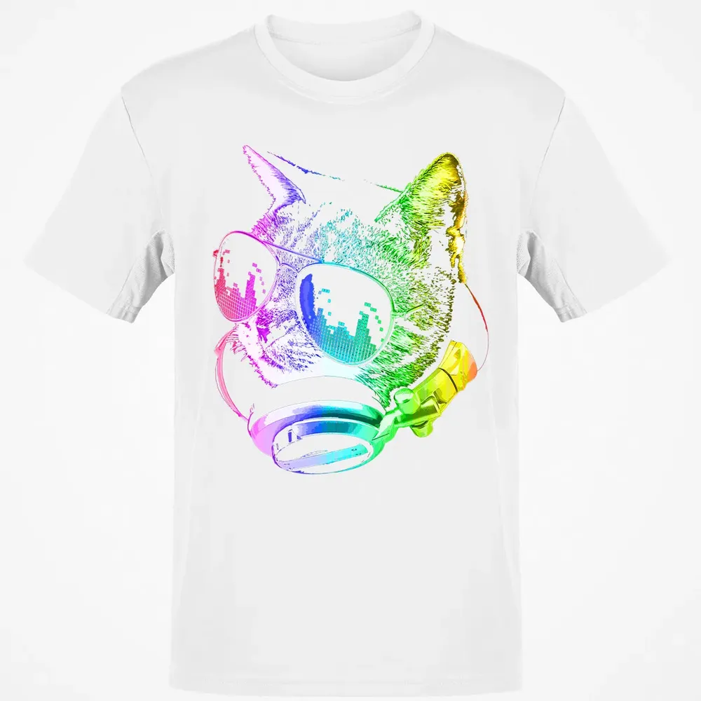 Rainbow Music Cat Classic Unisex T-Shirt - 13