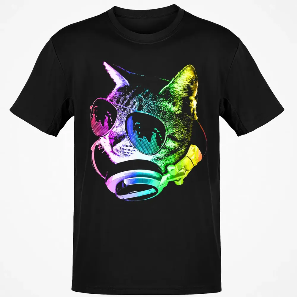Rainbow Music Cat Classic Unisex T-Shirt - 2