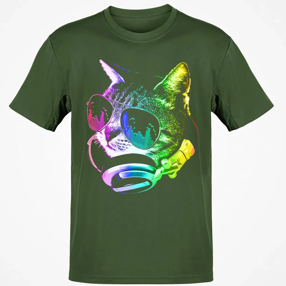 Rainbow Music Cat Classic Unisex T-Shirt - 7