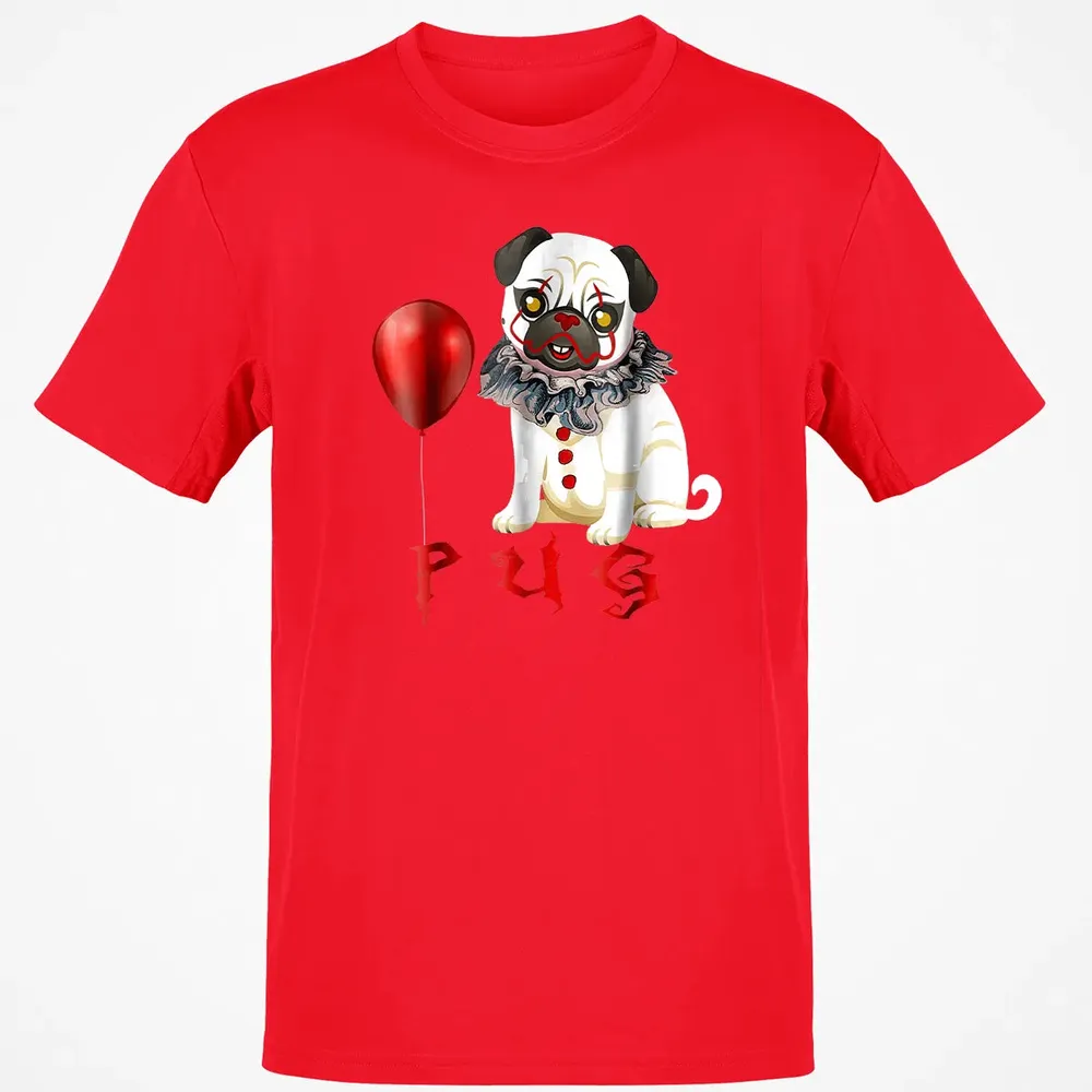 Pug Clown Funny Halloween Costume Horror Balloon Gift T Classic Unisex T-Shirt - 11