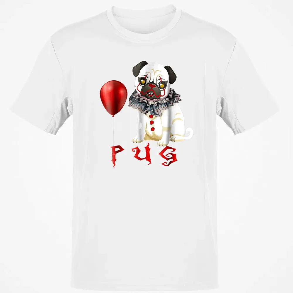 Pug Clown Funny Halloween Costume Horror Balloon Gift T Classic Unisex T-Shirt - 13