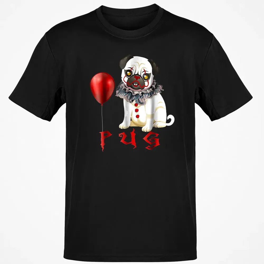 Pug Clown Funny Halloween Costume Horror Balloon Gift T Classic Unisex T-Shirt - 2