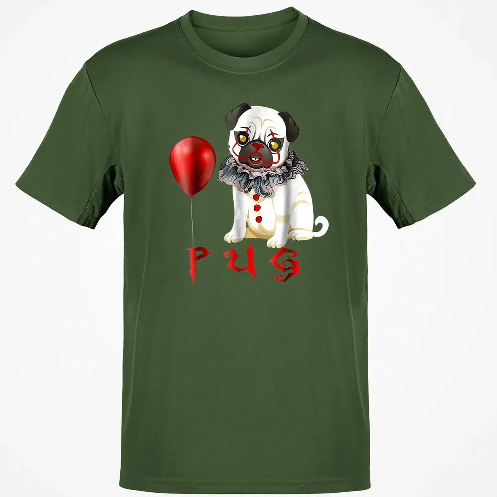 Pug Clown Funny Halloween Costume Horror Balloon Gift T Classic Unisex T-Shirt - 7