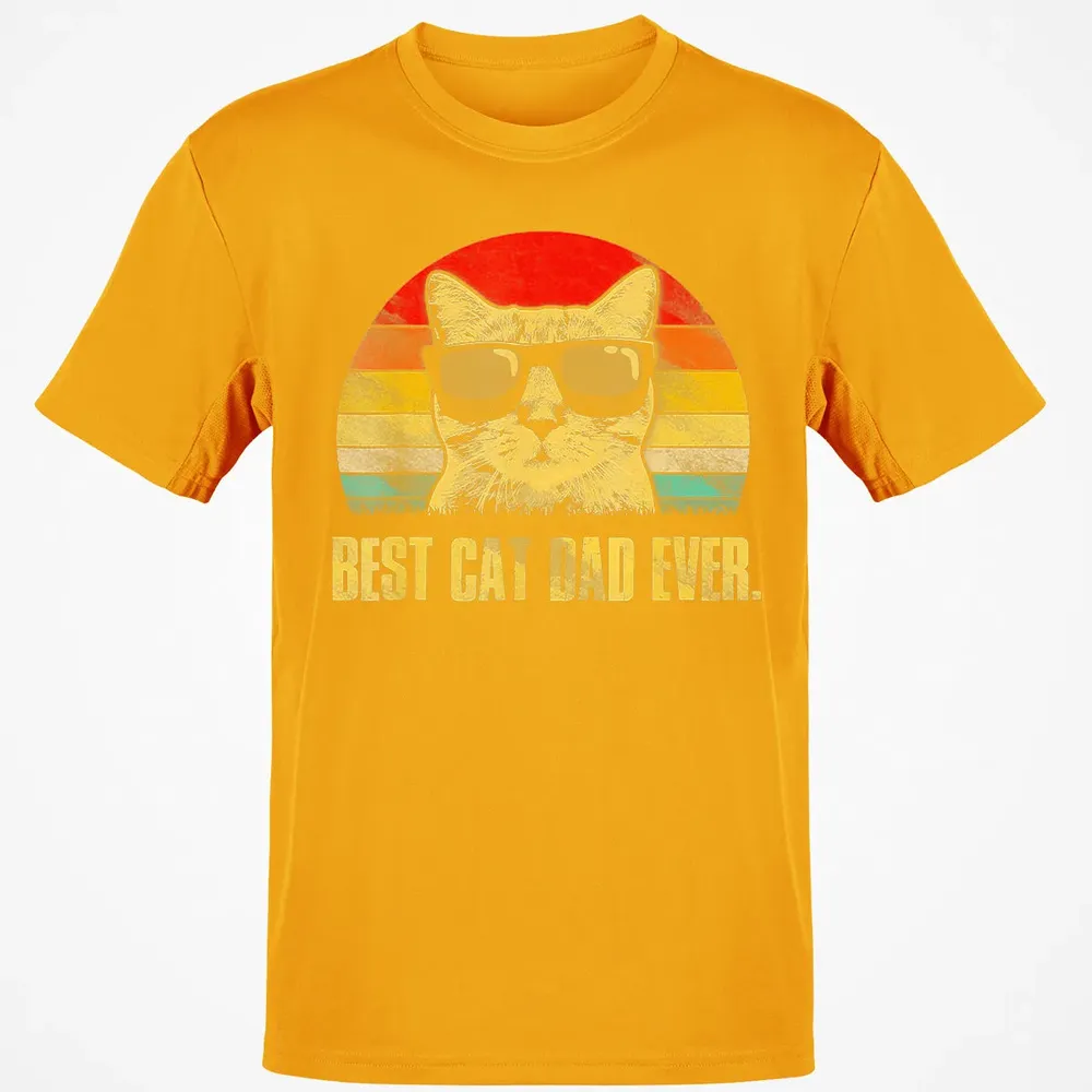 Mens Best Cat Dad Ever  Funny Cat Dad Father Classic Unisex T-Shirt - 5