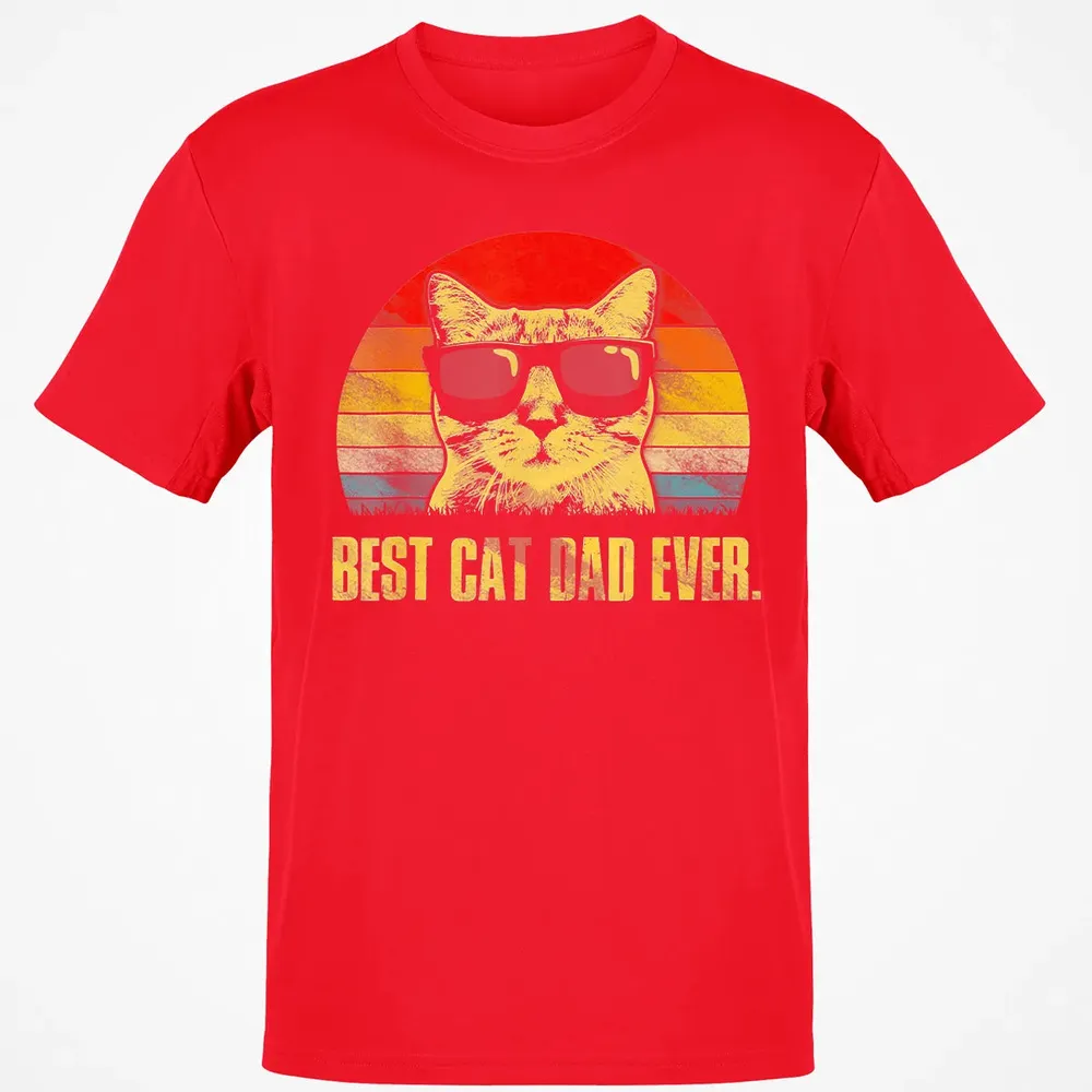 Mens Best Cat Dad Ever  Funny Cat Dad Father Classic Unisex T-Shirt - 11