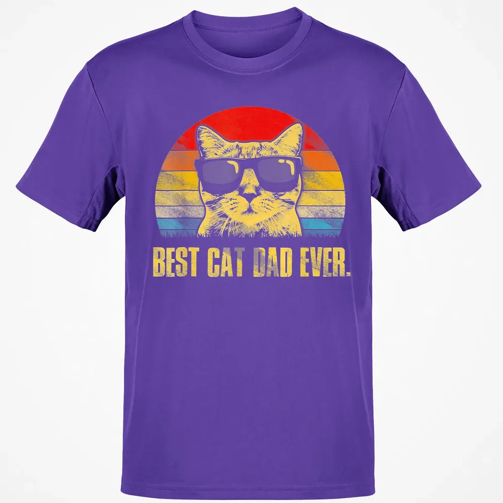 Mens Best Cat Dad Ever  Funny Cat Dad Father Classic Unisex T-Shirt - 10