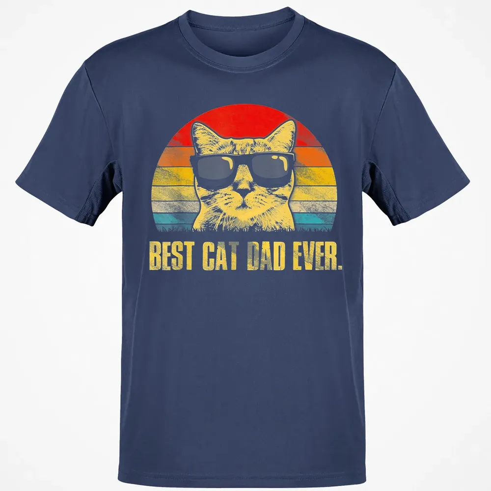 Mens Best Cat Dad Ever  Funny Cat Dad Father Classic Unisex T-Shirt - 8