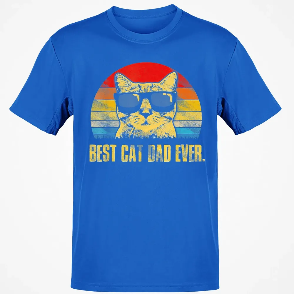 Mens Best Cat Dad Ever  Funny Cat Dad Father Classic Unisex T-Shirt - 12