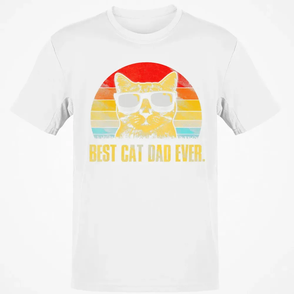 Mens Best Cat Dad Ever  Funny Cat Dad Father Classic Unisex T-Shirt - 13