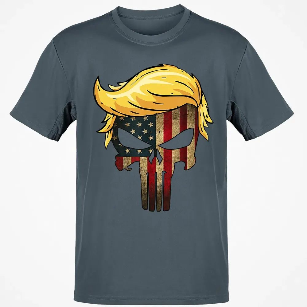 Trump Hair Skull    4th of july US Flag Trump Gift Classic Unisex T-Shirt - 4