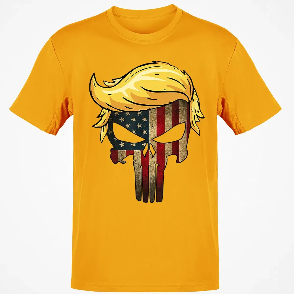 Trump Hair Skull    4th of july US Flag Trump Gift Classic Unisex T-Shirt - 5