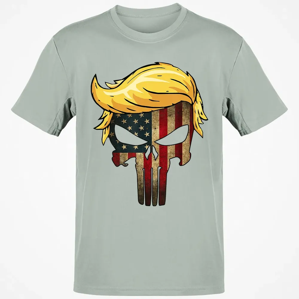Trump Hair Skull    4th of july US Flag Trump Gift Classic Unisex T-Shirt - 3