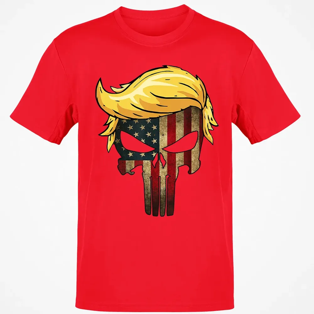 Trump Hair Skull    4th of july US Flag Trump Gift Classic Unisex T-Shirt - 11