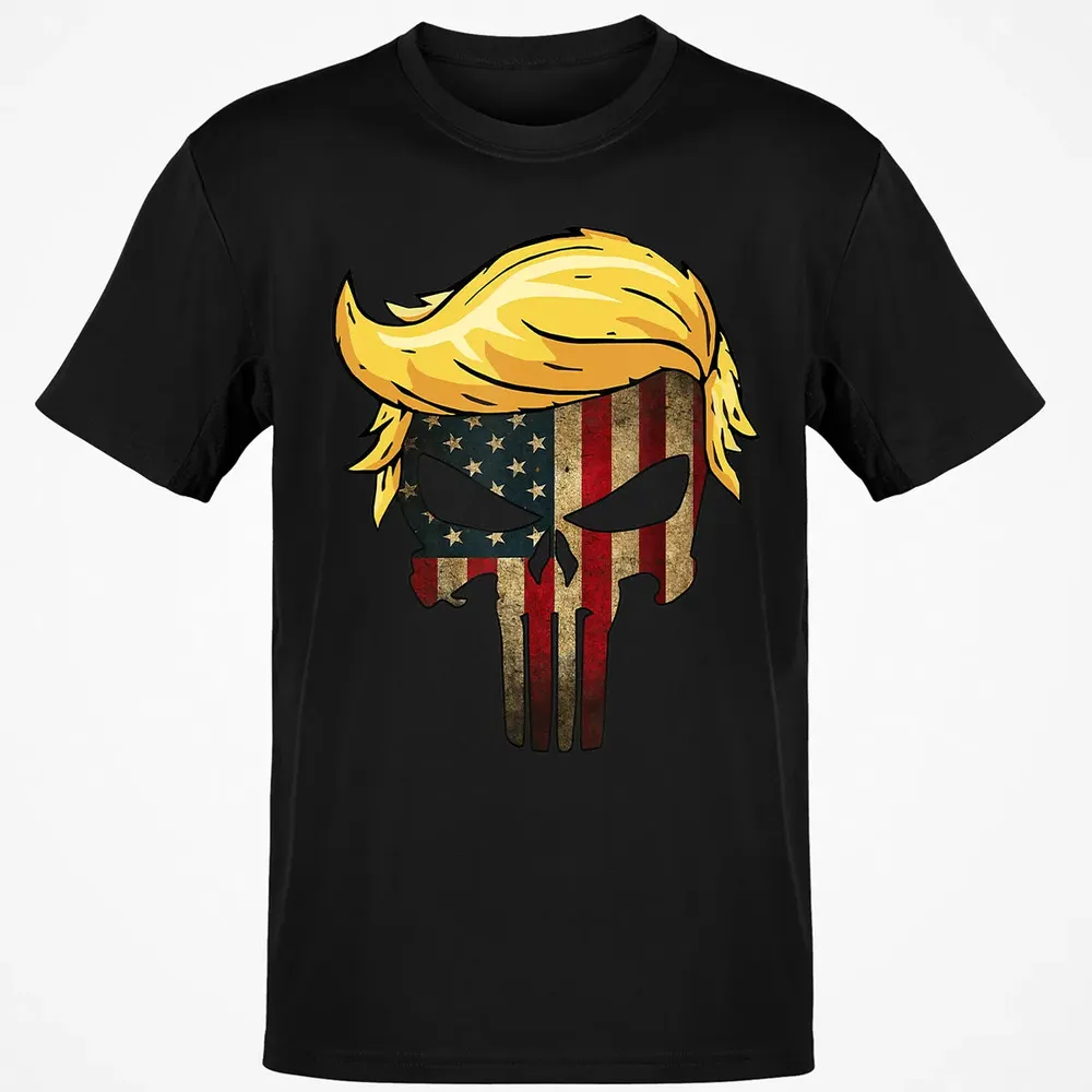 Trump Hair Skull    4th of july US Flag Trump Gift Classic Unisex T-Shirt - 2