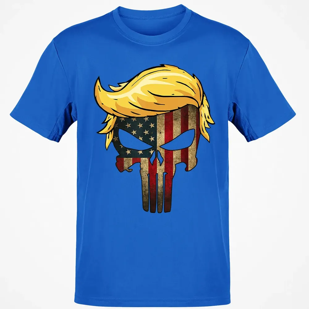 Trump Hair Skull    4th of july US Flag Trump Gift Classic Unisex T-Shirt - 12