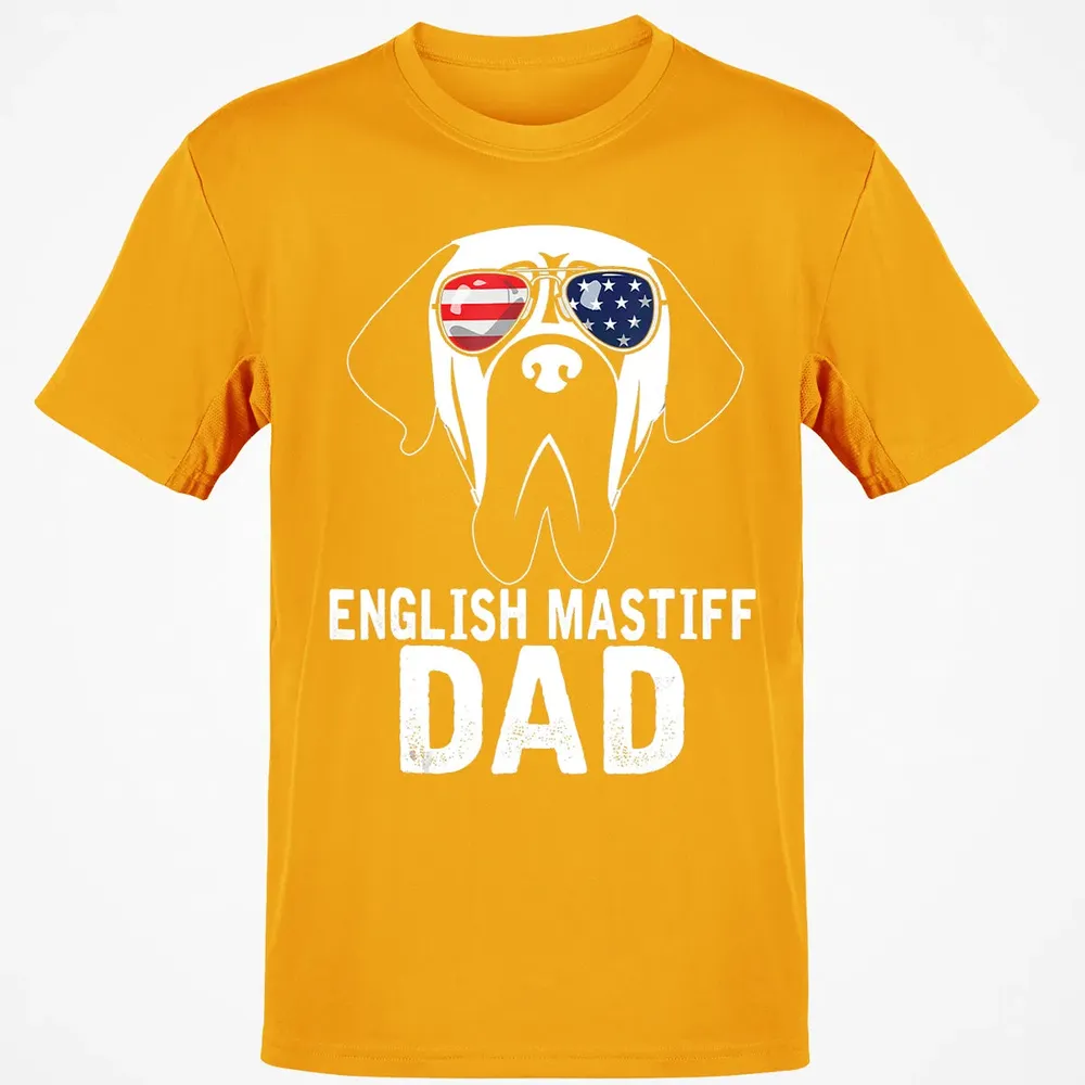 Mens English Mastiff Dad  Father's Day gifts 4th of July Classic Unisex T-Shirt - 5