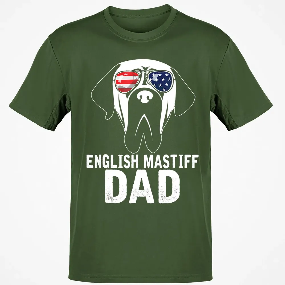 Mens English Mastiff Dad  Father's Day gifts 4th of July Classic Unisex T-Shirt - 7